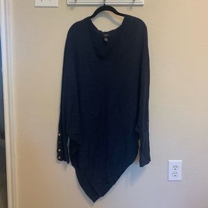 Alfani women’s navy blue poncho sweater 3X
